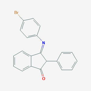 molecular formula C21H14BrNO B273961 3-[(4-Bromophenyl)imino]-2-phenyl-1-indanone 