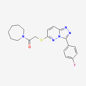 molecular formula C19H20FN5OS B2739620 1-(Azepan-1-yl)-2-((3-(4-fluorophenyl)-[1,2,4]triazolo[4,3-b]pyridazin-6-yl)thio)ethanone CAS No. 852373-68-3