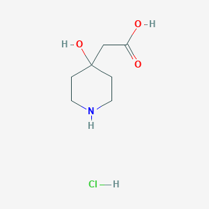 molecular formula C7H14ClNO3 B2739623 2-(4-羟基哌啶-4-基)乙酸盐酸盐 CAS No. 84839-54-3