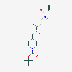 Tert-butyl 4-[[methyl-[3-(prop-2-enoylamino)propanoyl]amino]methyl]piperidine-1-carboxylate