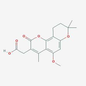 2-(5-Methoxy-4,8,8-trimethyl-2-oxo-9,10-dihydropyrano[2,3-h]chromen-3-yl)acetic acid