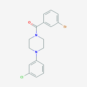 3-Bromophenyl 4-(3-chlorophenyl)piperazinyl ketone