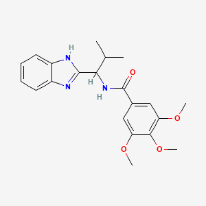 molecular formula C21H25N3O4 B2739635 N-[1-(1H-苯并咪唑-2-基)-2-甲基丙基]-3,4,5-三甲氧基苯甲酰胺 CAS No. 881551-74-2