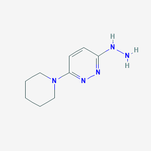 molecular formula C9H17Cl2N5 B2739636 3-Hydrazino-6-piperidin-1-yl-pyridazine CAS No. 17259-78-8