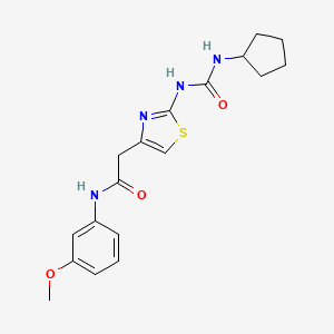 2-(2-(3-cyclopentylureido)thiazol-4-yl)-N-(3-methoxyphenyl)acetamide