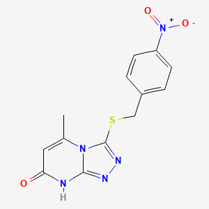 5-methyl-3-[(4-nitrobenzyl)thio][1,2,4]triazolo[4,3-a]pyrimidin-7(8H)-one