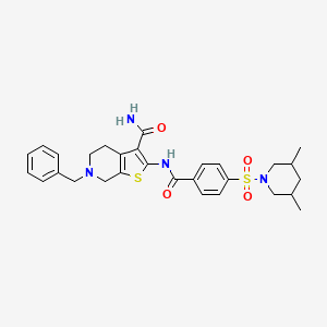 6-Benzyl-2-(4-((3,5-dimethylpiperidin-1-yl)sulfonyl)benzamido)-4,5,6,7-tetrahydrothieno[2,3-c]pyridine-3-carboxamide