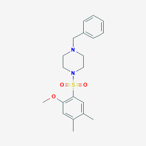 molecular formula C20H26N2O3S B273965 1-Benzyl-4-(2-methoxy-4,5-dimethylphenyl)sulfonylpiperazine 
