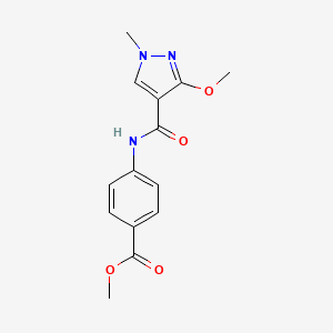 methyl 4-(3-methoxy-1-methyl-1H-pyrazole-4-carboxamido)benzoate