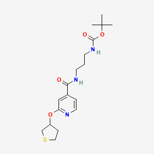 Tert-butyl (3-(2-((tetrahydrothiophen-3-yl)oxy)isonicotinamido)propyl)carbamate