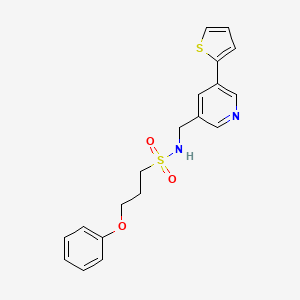 3-phenoxy-N-((5-(thiophen-2-yl)pyridin-3-yl)methyl)propane-1-sulfonamide