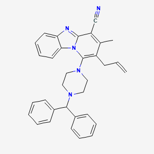 1-[4-(Diphenylmethyl)piperazin-1-yl]-3-methyl-2-(prop-2-en-1-yl)pyrido[1,2-a]benzimidazole-4-carbonitrile