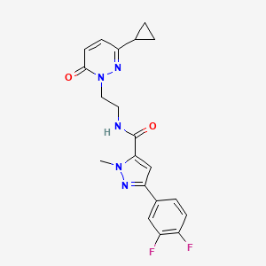 N-(2-(3-cyclopropyl-6-oxopyridazin-1(6H)-yl)ethyl)-3-(3,4-difluorophenyl)-1-methyl-1H-pyrazole-5-carboxamide