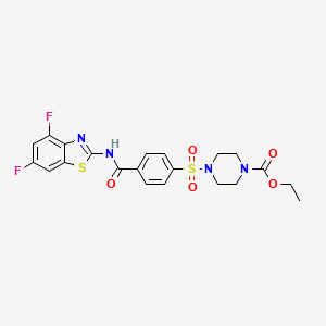 Ethyl 4-((4-((4,6-difluorobenzo[d]thiazol-2-yl)carbamoyl)phenyl)sulfonyl)piperazine-1-carboxylate