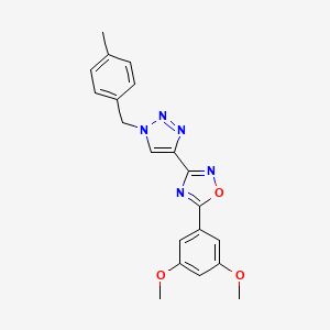 5-(3,5-dimethoxyphenyl)-3-(1-(4-methylbenzyl)-1H-1,2,3-triazol-4-yl)-1,2,4-oxadiazole