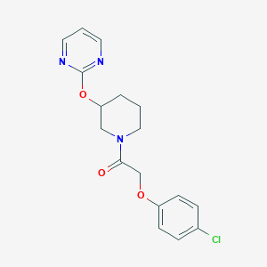 2-(4-Chlorophenoxy)-1-(3-(pyrimidin-2-yloxy)piperidin-1-yl)ethanone