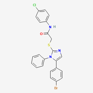 2-((5-(4-bromophenyl)-1-phenyl-1H-imidazol-2-yl)thio)-N-(4-chlorophenyl)acetamide