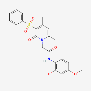 N-(2,4-dimethoxyphenyl)-2-(4,6-dimethyl-2-oxo-3-(phenylsulfonyl)pyridin-1(2H)-yl)acetamide