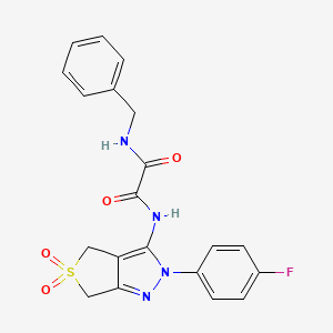 N1-benzyl-N2-(2-(4-fluorophenyl)-5,5-dioxido-4,6-dihydro-2H-thieno[3,4-c]pyrazol-3-yl)oxalamide