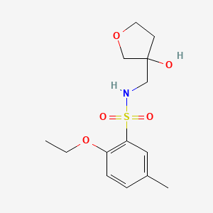 molecular formula C14H21NO5S B2739705 2-ethoxy-N-((3-hydroxytetrahydrofuran-3-yl)methyl)-5-methylbenzenesulfonamide CAS No. 2034304-26-0