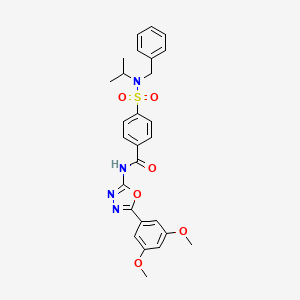 molecular formula C27H28N4O6S B2739715 4-[苄基(丙基)磺酰氨基]-N-[5-(3,5-二甲氧苯基)-1,3,4-噁二唑-2-基]苯甲酰胺 CAS No. 533870-73-4