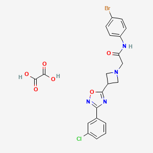 molecular formula C21H18BrClN4O6 B2739718 N-(4-bromophenyl)-2-(3-(3-(3-chlorophenyl)-1,2,4-oxadiazol-5-yl)azetidin-1-yl)acetamide oxalate CAS No. 1351588-09-4