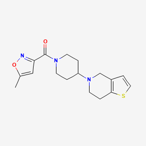 molecular formula C17H21N3O2S B2739730 (4-(6,7-二氢噻吩并[3,2-c]吡啶-5(4H)-基哌啶-1-基)(5-甲基异噁唑-3-基)甲酮 CAS No. 2034310-84-2