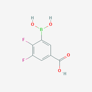 molecular formula C7H5BF2O4 B2739740 3-Borono-4,5-difluorobenzoic acid CAS No. 2377605-76-8