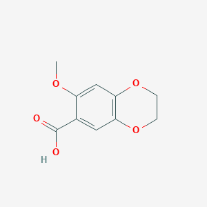 molecular formula C10H10O5 B2739747 7-Methoxy-2,3-dihydrobenzo[b][1,4]dioxine-6-carboxylic acid CAS No. 1119833-01-0