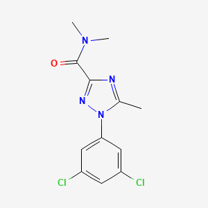 molecular formula C12H12Cl2N4O B2739748 1-(3,5-dichlorophenyl)-N,N,5-trimethyl-1H-1,2,4-triazole-3-carboxamide CAS No. 338408-41-6