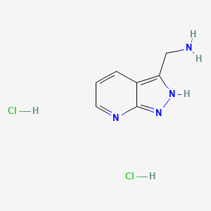molecular formula C7H10Cl2N4 B2739750 (1H-pyrazolo[3,4-b]pyridin-3-ylmethyl)amine dihydrochloride CAS No. 2169998-44-9