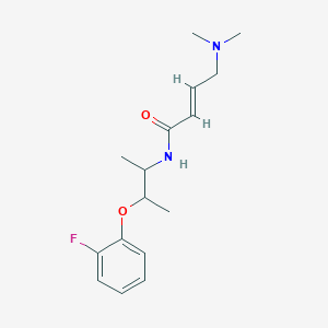 molecular formula C16H23FN2O2 B2739758 (E)-4-(Dimethylamino)-N-[3-(2-fluorophenoxy)butan-2-yl]but-2-enamide CAS No. 2411329-45-6