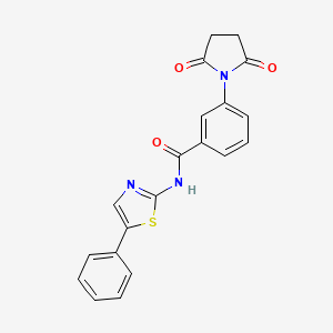molecular formula C20H15N3O3S B2739767 3-(2,5-二氧代吡咯烷-1-基)-N-(5-苯基噻二唑-2-基)苯甲酰胺 CAS No. 397279-12-8
