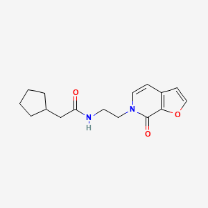 molecular formula C16H20N2O3 B2739778 2-cyclopentyl-N-(2-(7-oxofuro[2,3-c]pyridin-6(7H)-yl)ethyl)acetamide CAS No. 2034322-75-1
