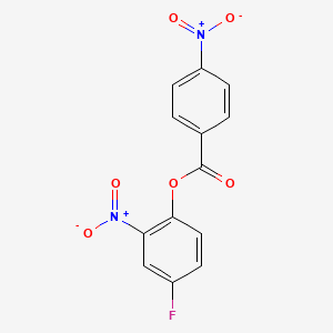 molecular formula C13H7FN2O6 B2739790 4-Fluoro-2-nitrophenyl 4-nitrobenzenecarboxylate CAS No. 331459-77-9