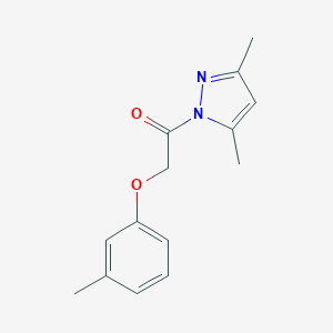 molecular formula C14H16N2O2 B273980 1-(3,5-dimethyl-1H-pyrazol-1-yl)-2-(3-methylphenoxy)ethanone 