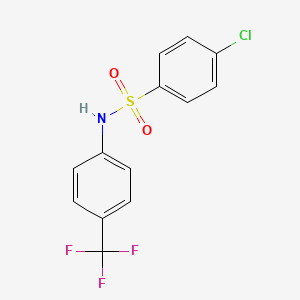 molecular formula C13H9ClF3NO2S B2739804 4-氯-N-[4-(三氟甲基)苯基]苯磺酰胺 CAS No. 107491-59-8