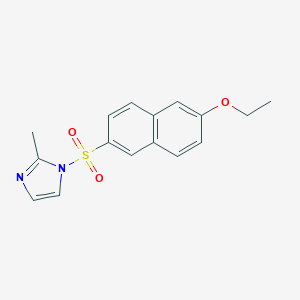molecular formula C16H16N2O3S B273982 1-[(6-ethoxynaphthalen-2-yl)sulfonyl]-2-methyl-1H-imidazole 