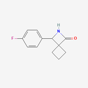 molecular formula C12H12FNO B2739822 3-(4-Fluorophenyl)-2-azaspiro[3.3]heptan-1-one CAS No. 1872447-17-0