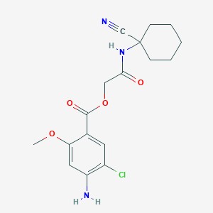molecular formula C17H20ClN3O4 B2739828 [2-[(1-氰基环己基)氨基]-2-氧乙基] 4-氨基-5-氯-2-甲氧基苯甲酸酯 CAS No. 876870-65-4