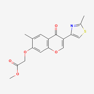 molecular formula C17H15NO5S B2739830 methyl 2-((6-methyl-3-(2-methylthiazol-4-yl)-4-oxo-4H-chromen-7-yl)oxy)acetate CAS No. 313525-31-4