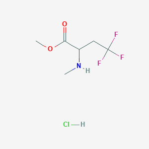 Methyl 4,4,4-trifluoro-2-(methylamino)butanoate;hydrochloride