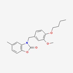 molecular formula C20H23NO4 B2739866 3-(4-丁氧基-3-甲氧基苯甲基)-5-甲基苯并[d]噁唑-2(3H)-酮 CAS No. 825599-58-4