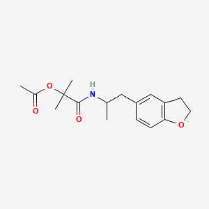 molecular formula C17H23NO4 B2739867 1-((1-(2,3-二氢苯并呋喃-5-基)丙基)氨基)-2-甲基-1-氧代丙烷-2-基乙酸酯 CAS No. 2034484-24-5