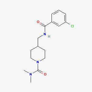 B2739874 4-((3-chlorobenzamido)methyl)-N,N-dimethylpiperidine-1-carboxamide CAS No. 2034283-01-5