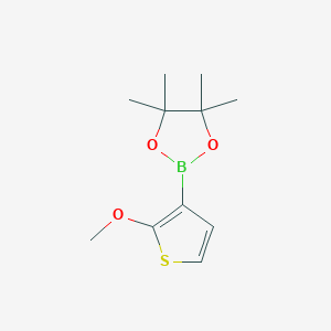 B2739883 2-(2-Methoxythiophen-3-yl)-4,4,5,5-tetramethyl-1,3,2-dioxaborolane CAS No. 2073096-04-3