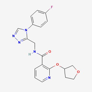 B2739885 N-((4-(4-fluorophenyl)-4H-1,2,4-triazol-3-yl)methyl)-2-((tetrahydrofuran-3-yl)oxy)nicotinamide CAS No. 2034313-14-7