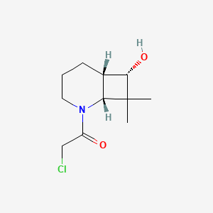 B2739889 2-Chloro-1-[(1R,6S,7S)-7-hydroxy-8,8-dimethyl-2-azabicyclo[4.2.0]octan-2-yl]ethanone CAS No. 2411178-54-4