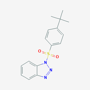 molecular formula C16H17N3O2S B273989 1-{[4-(1,1-dimethylethyl)phenyl]sulfonyl}-1H-1,2,3-benzotriazole 