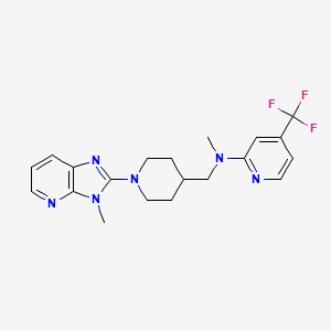 B2739891 N-methyl-N-[(1-{3-methyl-3H-imidazo[4,5-b]pyridin-2-yl}piperidin-4-yl)methyl]-4-(trifluoromethyl)pyridin-2-amine CAS No. 2415465-21-1